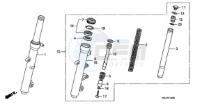 FES1259 Europe Direct - (ED) drawing FRONT FORK