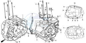 CM125C drawing CRANKCASE