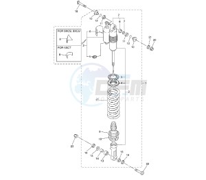 YZ F 250 drawing REAR SHOCK ABSORBER