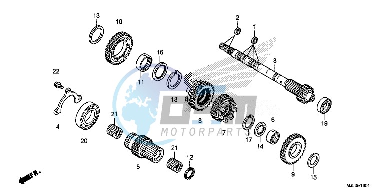 TRANSMISSION (MAINSHAFT) (NC700XD/ 750XD)