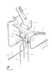 PW50 AUSTRIA drawing STEERING HANDLE & CABLE