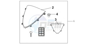 CBR1000RRA France - (F / CMF HRC) drawing WINDSCREEN CLEAR