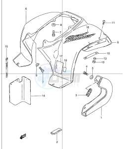 LT50 (P1) drawing REAR FENDER (MODEL K1 K2)