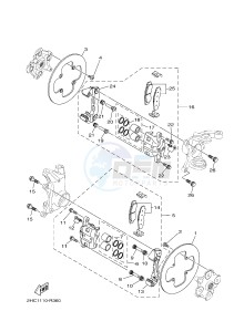 YXZ1000ETS YXZ10YESH YXZ1000R EPS SS SPECIAL EDITION (B57J) drawing FRONT BRAKE CALIPER