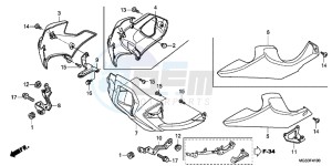 NC700XAD NC700X ABS Europe Direct - (ED) drawing UNDER COWL