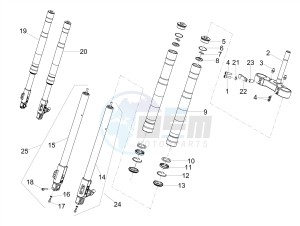 TUONO 125 4T E4 ABS (APAC) drawing Front fork Ming Xing