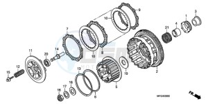 CB600F3A France - (F / CMF ST 25K) drawing CLUTCH