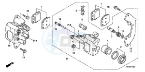 TRX420TM9 Australia - (U / 2WD) drawing FRONT BRAKE CALIPER