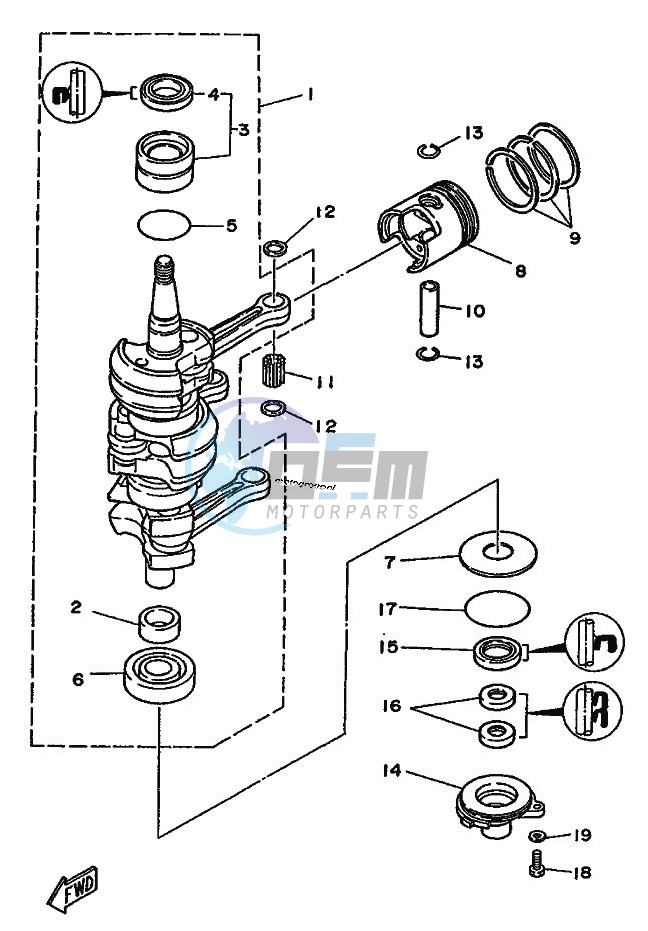 CRANKSHAFT--PISTON