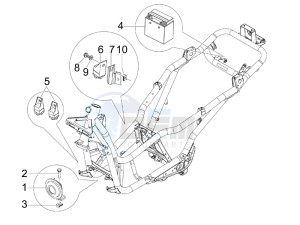 X7 250 ie Euro 3 drawing Remote control switches - Battery - Horn