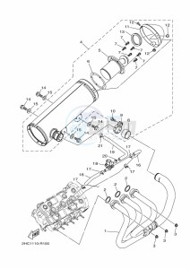 YXZ1000E YXZ1000R (B5J9) drawing EXHAUST