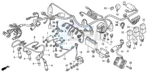 CB1300F1 CB1300SUPER FOUR drawing WIRE HARNESS/IGNITION COI L (CB1300F/F1)