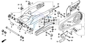 XR650R drawing SWINGARM