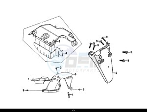 FIDDLE II 50 (45 KM/H) (AF05W4-EU) (E4) (L8-M0) drawing REAR FENDER REAR INNER FENDER