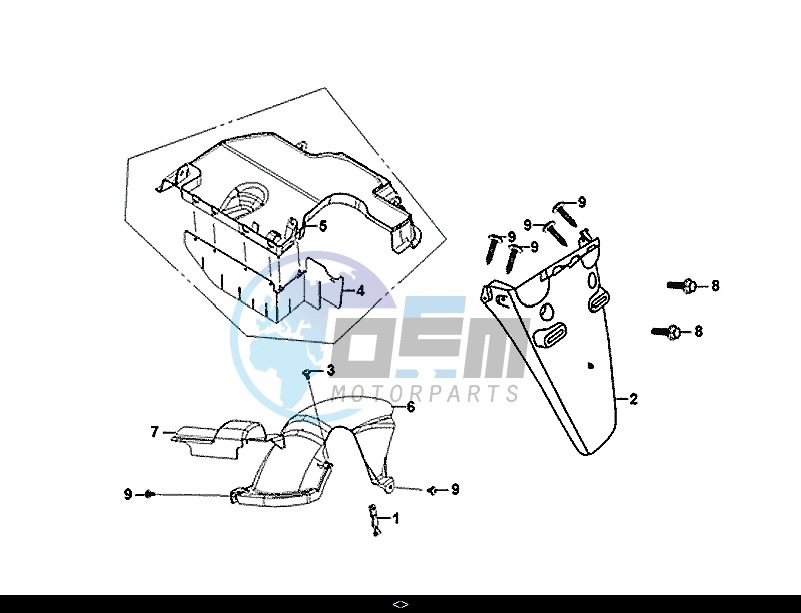 REAR FENDER REAR INNER FENDER