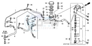 CB1000RA9 Europe Direct - (ED / ABS) drawing REAR BRAKE MASTER CYLINDER