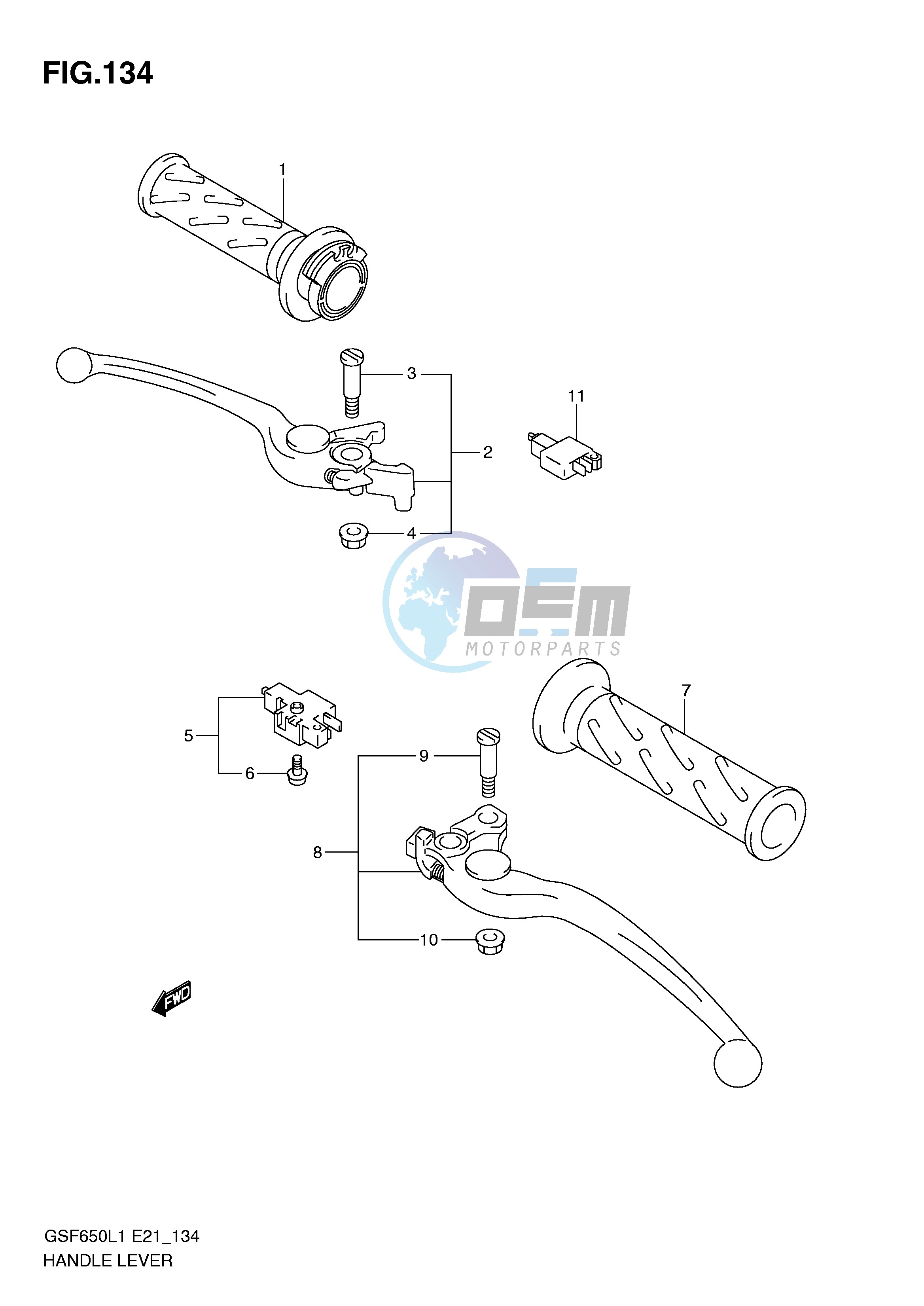 HANDLE LEVER (GSF650SUAL1 E21)