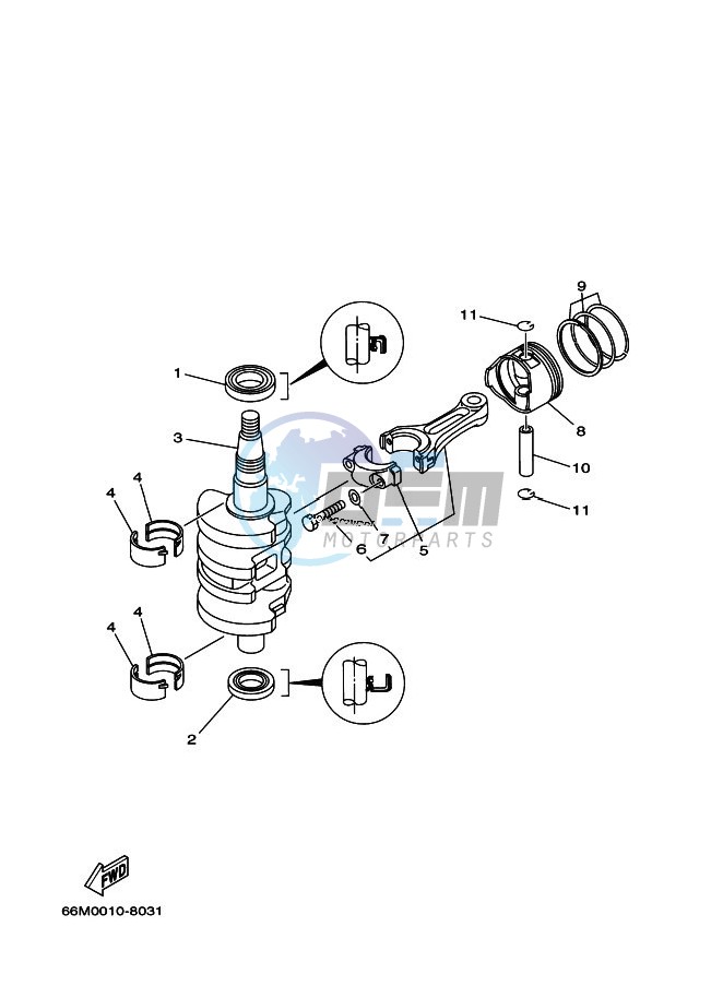 CRANKSHAFT--PISTON