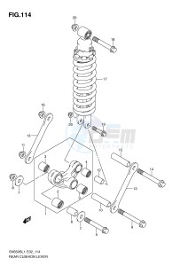 SV650S (E2) drawing REAR CUSHION LEVER (SV650SL1 E2)