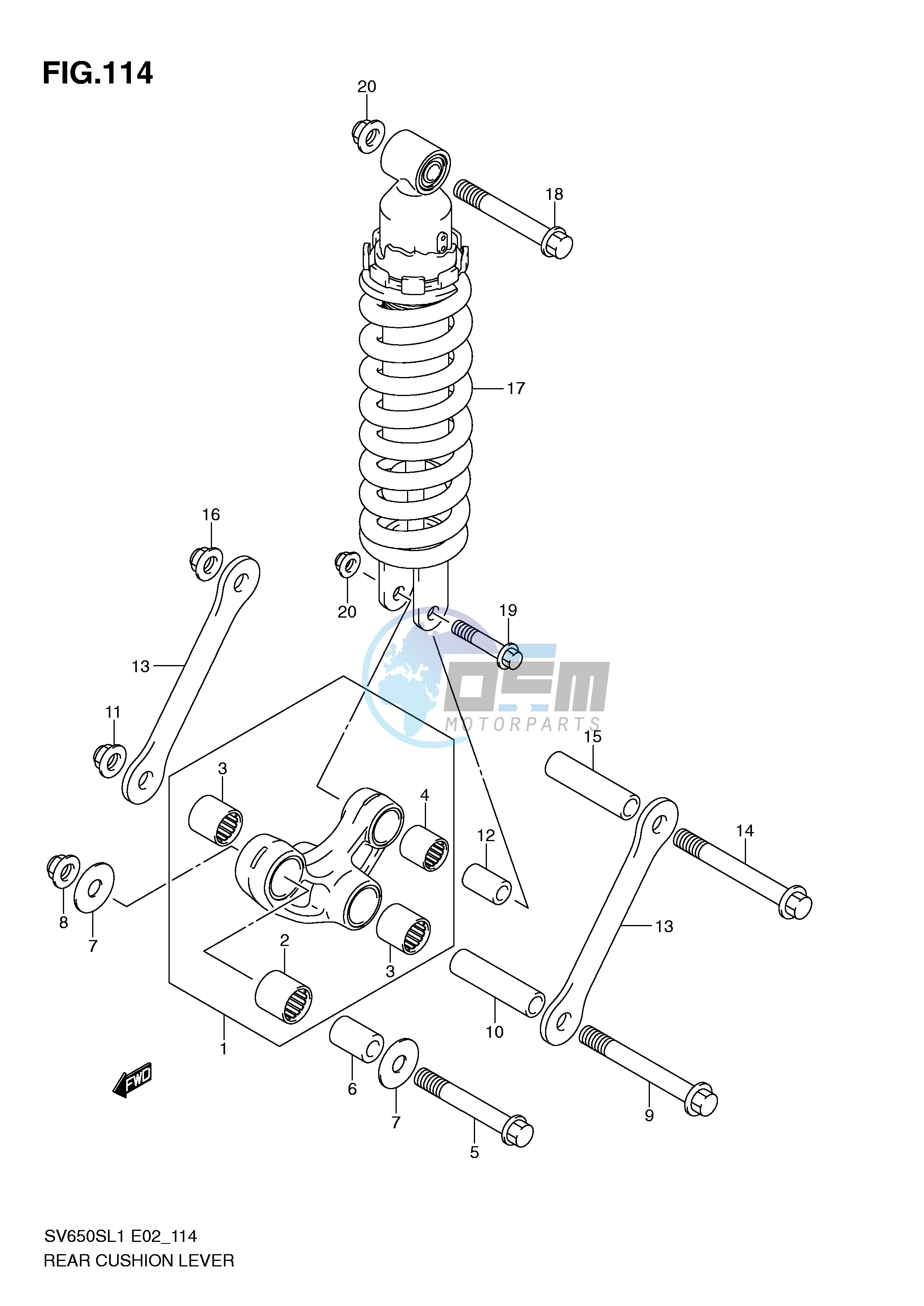 REAR CUSHION LEVER (SV650SL1 E2)