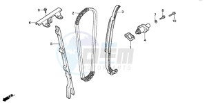 NX250 drawing CAM CHAIN/TENSIONER