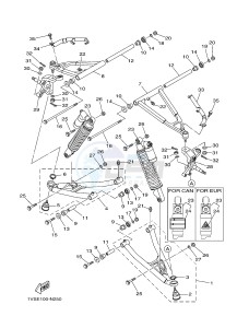 YFM700R YFM700RSE RAPTOR 700 SPECIAL EDITION (1VSE 1VSF) drawing FRONT SUSPENSION & WHEEL