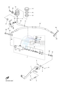 YZF-R6 600 R6 (1JSL 1JSM) drawing REAR MASTER CYLINDER