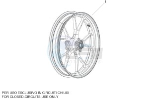 RSV4 APRC 1000 drawing Front wheel assembly