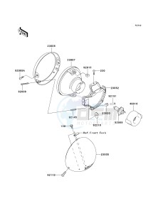 VN 1500 B [VULCAN 88 SE] (B1-B3) N7F drawing HEADLIGHT-- S- -