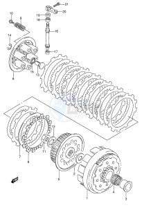 RMX250 (E1) drawing CLUTCH (MODEL N)