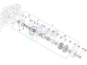 Granturismo 200 L UK drawing Driven pulley