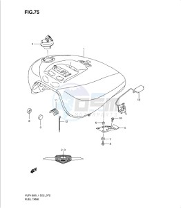 VLR1800 drawing FUEL TANK (VLR1800TL1 E2)