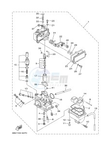 TT-R110E (B516 B517 B518 B518) drawing CARBURETOR