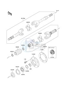 KAF 620 E [MULE 3010 4X4] (E6F-E8F) E6F drawing DRIVE SHAFT-REAR