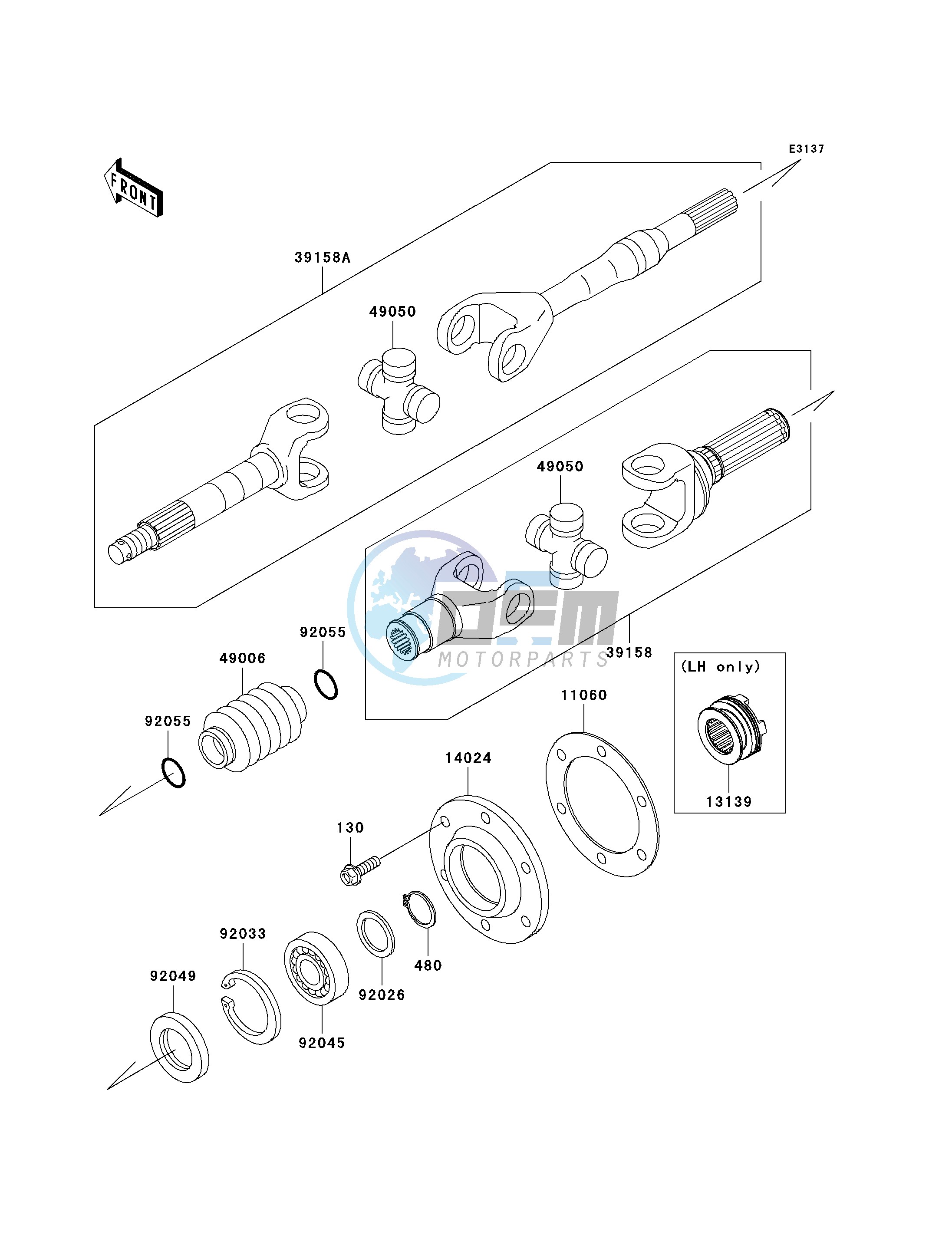 DRIVE SHAFT-REAR