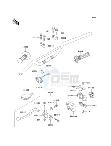 KX 65 A (A6) A6 drawing HANDLEBAR