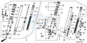 GL1800A UK - (E / MKH) drawing FRONT FORK