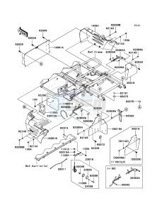 MULE_610_4X4 KAF400A7F EU drawing Frame Fittings(Rear)