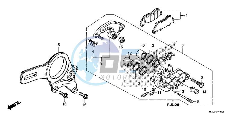 REAR BRAKE CALIPER