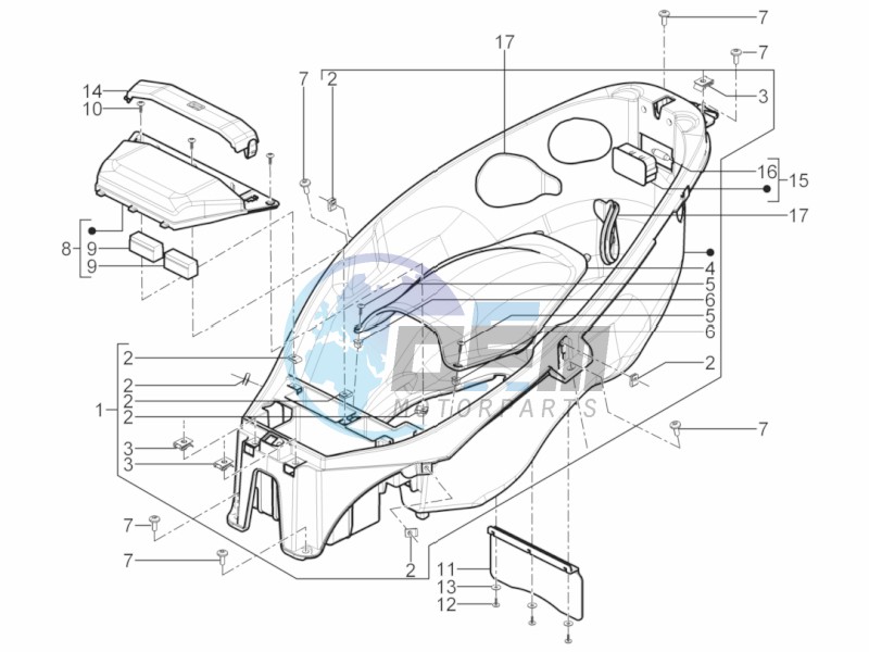 Helmet housing - Undersaddle