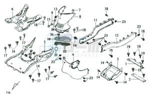 JOYRIDE 125 drawing FOOTREST / LOWER COWLING