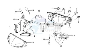 JET BASIX 50 drawing HANDLEBAR / HANDLEBAR COVER / DASHBOARD