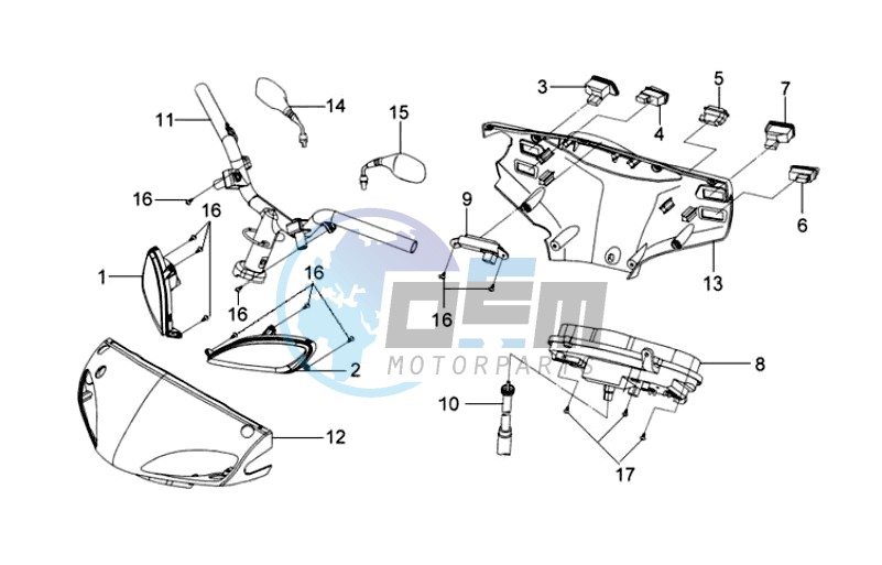 HANDLEBAR / HANDLEBAR COVER / DASHBOARD