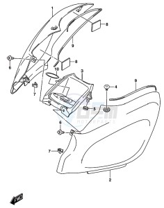 GSX-R125 drawing FUEL TANK COVER (GSX-R125RLX)