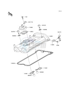 KLE 650 A [VERSYS EUROPEAN] (A7F-A8F) A7F drawing CYLINDER HEAD COVER