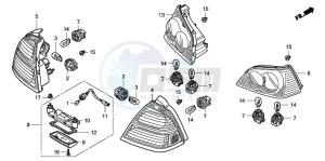 GL1800 drawing REAR COMBINATION LIGHT (GL18006/7/8)