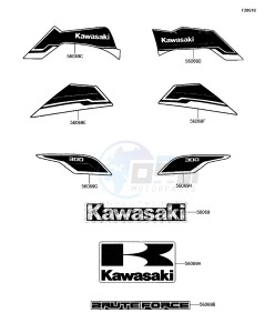 BRUTE FORCE 300 KVF300CFF EU drawing Decals(Black)