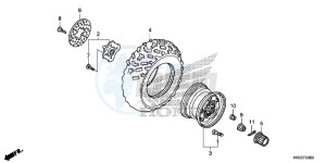 TRX420FA1F TRX420 Europe Direct - (ED) drawing FRONT WHEEL