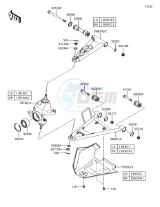 BRUTE FORCE 750 4x4i EPS KVF750HJF EU drawing Front Suspension