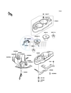 ZZR600 ZX600-E13H GB XX (EU ME A(FRICA) drawing Meter(s)